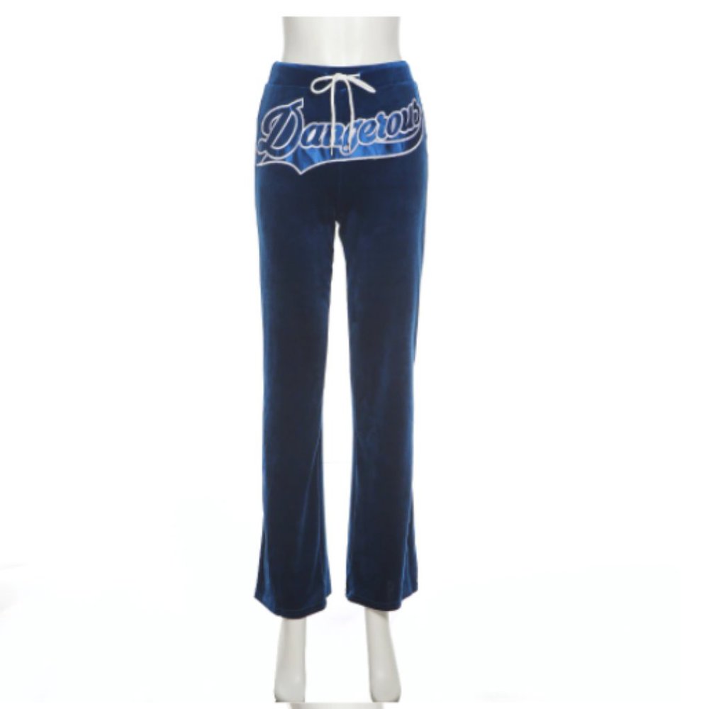 Blue Dangerous Velour Sweat Pants 💙 - Picture 3 of 6